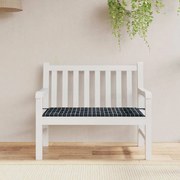 vidaXL Μαξιλάρι Πάγκου Κήπου Μαύρο Καρό 100x50x4 εκ. Ύφασμα Oxford