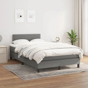 ΚΡΕΒΑΤΙ BOXSPRING ΜΕ ΣΤΡΩΜΑ ΣΚΟΥΡΟ ΓΚΡΙ 120X200 ΕΚ. ΥΦΑΣΜΑΤΙΝΟ 3139962