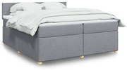 ΚΡΕΒΑΤΙ BOXSPRING ΜΕ ΣΤΡΩΜΑ ΑΝΟΙΧΤΟ ΓΚΡΙ 200X200 ΕΚ. ΥΦΑΣΜΑΤΙΝΟ 3286780