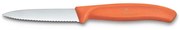 Μαχαίρι Ξεφλουδίσματος Swiss Classic 6.7639.C1 Οδοντωτό Μυτερό 8cm Orange Victorinox Πολυπροπυλένιο