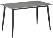 Τραπέζι Gustas γκρι μαρμάρου sintered stone-μαύρο μέταλλο 160x90x75εκ 160x80x75 εκ.