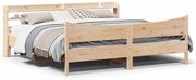 vidaXL Πλαίσιο Κρεβατιού με Κεφαλάρι 180x200 εκ. από Μασίφ Ξύλο Πεύκου