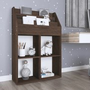 Παιδική Ραφιέρα Περιοδικ. Καπνιστή Δρυς 71x30x114εκ Επεξ. Ξύλο 339534