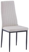 Καρέκλα 1001 42.5x44x96.5cm Beige Σετ 4τμχ Metal, Fabric