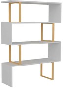 Βιβλιοθήκη Adriana 875ZNA3621 91,5x29,5x124,5cm Gold-White
