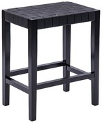 Σκαμπό Ridley Ξύλο-pu Μαύρο 51x34x61.5εκ 236-000013 Pakoworld-236-000013-Μαύρο 236-000013
