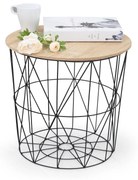 MARIFFA c. table, color: natural / black DIOMMI V-CH-MARIFFA-LAW-CZARNY/NATURALNY