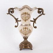 Βάζο Πορσελάνινο 752-21030 36x16x43cm White-Gold Estheti Home Porcelain