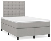 ΚΡΕΒΑΤΙ BOXSPRING ΜΕ ΣΤΡΩΜΑ ΑΝΟΙΧΤΟ ΓΚΡΙ 120X190 ΕΚ. ΥΦΑΣΜΑΤΙΝΟ 3269909