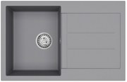 Helika Tesa SQT 101 Ένθετος Γρανιτένιος Νεροχύτης Μ78xΠ50cm Γκρί