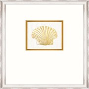 Κάδρο Seashell Fa13365 35X45Cm White-Gold Mindthegap Κάθετοι Ξύλο