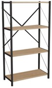 Βιβλιοθήκη Jackrey 321-000010 60x30x114cm Oak-Black