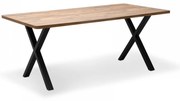 Τραπέζι "MOERA" από MDF/μέταλλο σε χρώμα ακακία/μαύρο 160x90x75 100-03378