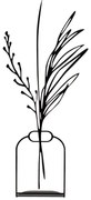 Διακοσμητικό Επιτραπέζιο Flowerpot 565TNL1167 15x44cm Black Aberto Design Metal