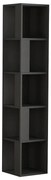 Βιβλιoθήκη στήλη Raphael ανθρακί 31.5x31.5x159εκ 31.5x31.5x159 εκ.