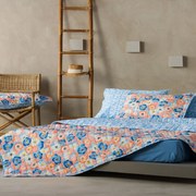 Μαξιλαροθήκες Jella 18 (Σετ 2τμχ) Peach-Blue Kentia 52X72 Microfiber-Polyester