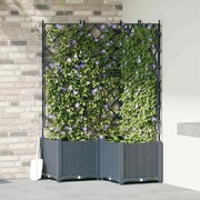 vidaXL Γλάστρα Κήπου με Τέντα 3 τεμ Ανοιχτό γκρι 80x80x143 εκ