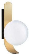 Απλίκα Φωτιστικό Τοίχου Γυαλί Polina H25,5 Φ12 Viokef 4266201 Λευκό-Χρυσό
