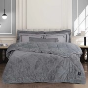 Κουβερτοπάπλωμα 3446 Faux Fur-Sherpa Grey Greenwich Polo Club Υπέρδιπλo 220x240cm 100% Hollowfiber