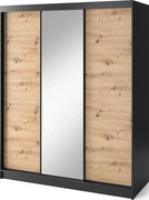 Ντουλάπα συρόμενη Svole III με καθρέπτη - 180.00Χ60.00Χ220.00cm