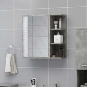 Καθρέφτης Μπάνιου Γκρι Σκυροδέματος 62,5x20,5x64 εκ Επεξ. Ξύλο 803312