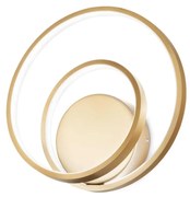 Απλίκα Επίτοιχη L290x80xH300mm Led 28w 3000K 2500lm Brushed Brass Ideal Lux Oz AP On-Off 269405