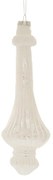 Στολίδι Χριστουγεννιάτικο Κρεμαστό 86107 8x22cm Pearl White