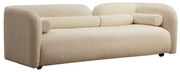 Καναπές 3θέσιος Tranquil I ύφασμα μπουκλέ κρεμ 228x90x74εκ Υλικό: Fabric:100%  POLYESTER  - BEEICH WOOD - CHPBOARD 071-001404