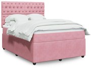 ΚΡΕΒΑΤΙ BOXSPRING ΜΕ ΣΤΡΩΜΑ ΡΟΖ 160X200 ΕΚ. ΒΕΛΟΥΔΙΝΟ 3294693