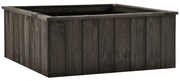 vidaXL Ζαρντινιέρα Υπερυψωμένη Σκ. Γκρι 74x77x30 εκ. Μασίφ Ξύλο Πεύκου