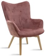 Πολυθρόνα Kido pakoworld βελούδο χρώμα σάπιο μήλο