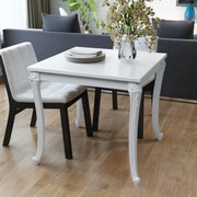 Τραπεζαρία Γυαλιστερή Λευκή 80 x 80 x 76 εκ. - Λευκό