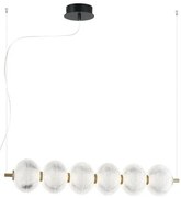 Κρεμαστό Φωτιστικό Οροφής LED 23W 3000K Χρυσό-Διάφανο Ακρυλικό Pellucid 4297800 Viokef 4297800 Διάφανο