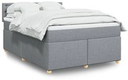 ΚΡΕΒΑΤΙ BOXSPRING ΜΕ ΣΤΡΩΜΑ ΑΝΟΙΧΤΟ ΓΚΡΙ 140X200 ΕΚ. ΥΦΑΣΜΑΤΙΝΟ 3289017