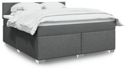 Κρεβάτι Boxspring με Στρώμα Σκούρο Γκρι 180x200 εκ Υφασμάτιν 3285961
