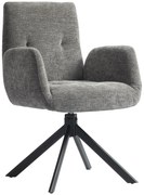 HOMCOM Πολυθρόνα, Πολυθρόνα Accent, Μοντέρνος Σχεδιασμός, Περιστρεφόμενη, έως 120 kg, Σκούρο Γκρι