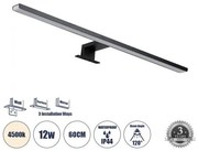 Απλίκα Καθρέπτη Μπάνιου LED 12W 1400 lm NINA Globostar 60420 Μαύρο