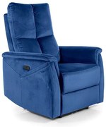 FOTEL ROZKŁADANY NEPTUN M (FUNKCJA MASAŻU) VELVET GRANATOWY BLUVEL 86 DIOMMI-80-2924