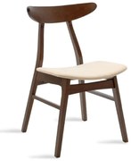 Καρέκλα Orlean 097-000007 Walnut - Beige Ξύλο,Ύφασμα