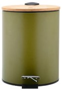 ΧΑΡΤΟΔΟΧΕΙΟ ΜΠΑΝΙΟΥ BAMBOO ESSENTIALS SOFT CLOSE 5lt OLIVE GREEN 02-15114