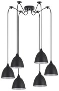 Φωτιστικό Οροφής Κρεμαστό Adept 77-9049 50x300 6xE27 60W Black Homelighting Μέταλλο