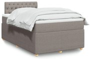 Κρεβάτι Boxspring με Στρώμα Taupe 120x190 εκ. Υφασμάτινο - Μπεζ-Γκρι