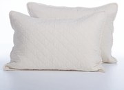 Ζεύγος Μαξιλαροθήκες Καπιτονέ (52x72) Nef-Nef Homeware Serenity Bruno Ecru