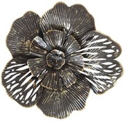 Διακοσμητικό Τοίχου Άνθος 15-00-21409 44,5x41x7cm Grey Marhome Metal