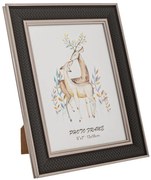 Κορνίζα Με Χρυσό Γείσο 88594 13x18cm Gold-Grey Πλαστικό