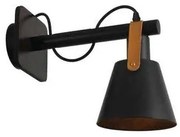 Απλίκα Φωτιστικό Τοίχου Μαύρο 144-28000 Eurolamp-144-28000-Μαύρο 144-28000
