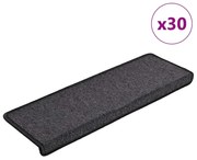 vidaXL Πατάκια Σκαλοπάτια 30 τεμ. Ανθρακί 65x21x4 εκ. με Ορθογώνια Άκρη