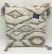 Μαξιλάρι Καρέκλας 40x40 Natural home Boho chic Γκρι