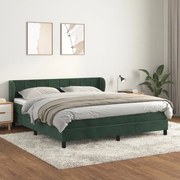 ΚΡΕΒΑΤΙ BOXSPRING ΜΕ ΣΤΡΩΜΑ ΣΚΟΥΡΟ ΠΡΑΣΙΝΟ 180X200ΕΚ. ΒΕΛΟΥΔΙΝΟ 3127508