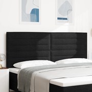vidaXL LED κεφαλάρι με φώτα λωρίδας LED Επιτοίχιο Μαύρο 200 cm ύφασμα